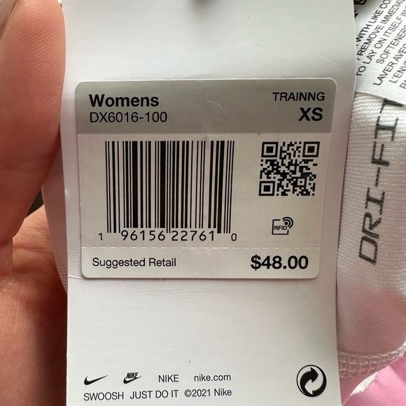 NWT NIKE SIZE XS Women's‎ Dri-FIT High-Waisted 3" 2-in-1 Shorts WHITE DX6016-100 - Picture 6 of 7